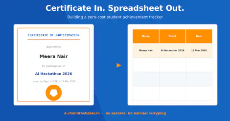 How I Built a Free Student Certificate Tracker Using Google Sheets